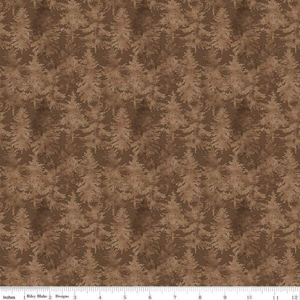 Nature’s Window Trees Brown - 100% Cotton - Riley Blake Designs - Fabric By The Yard - C11862-BROWN