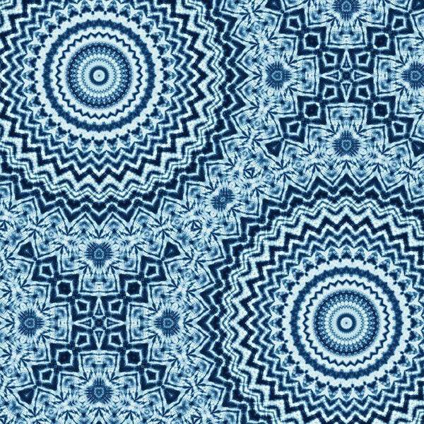 Shibori Spirals by Emma Schonenberg for Free Spirit Fabrics - 100% Quilting Cotton - DDC10391-BLUE