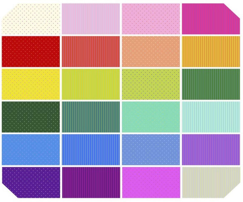 Tiny Stripes Mystic - Tula Pink True Colors - 100% Cotton - Free Spirit Fabrics - PWTP186.MYSTIC