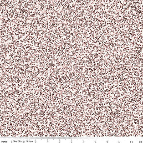 Red Hot Vines on Cream - Stacy West for Riley Blake Designs - Red and White Fabric - 100% Cotton -C11672-CREAM