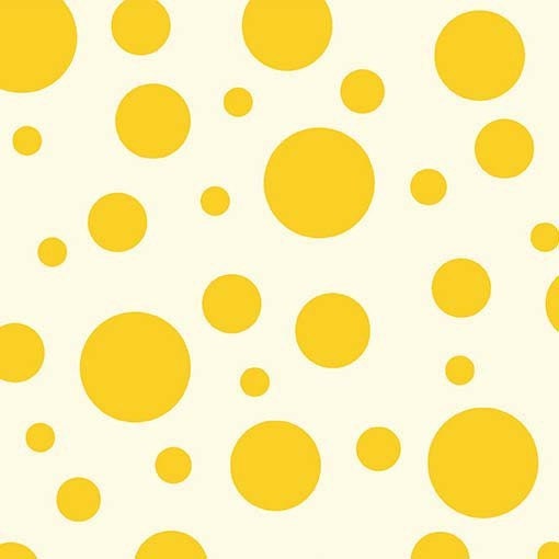 Pretty Dots Yellow - Ecru and Yellow Fabric - Polka Dots - Fabric By The Yard - 100% Cotton - Michael Miller Fabrics - CX10437-YELL-D