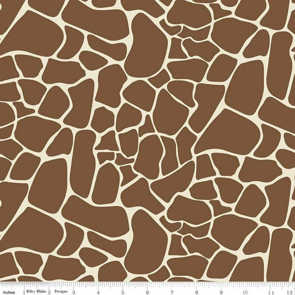 Giraffe Fabric - Animal Kingdom - Animal Print - 100% Cotton - Riley Blake Designs - Fabric by the Yard - C690-BROWN