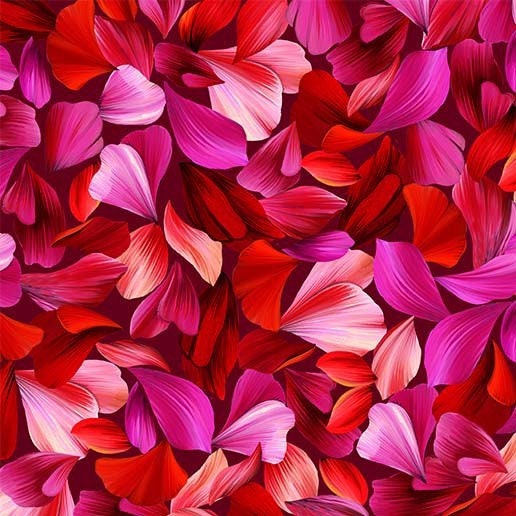 Petal Whimsy - Floral Fabric - Michael Miller Fabrics - 100% Cotton - CX10235-REDX-D