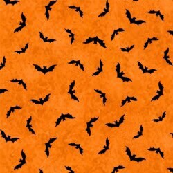 Bat’s All Folks Orange - Bat Fabric - Trick or Treat 