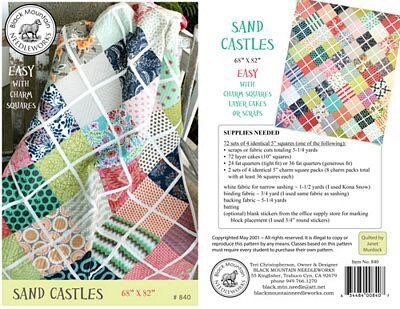 Sand Castles by Black Mountain Quilts - Paper Pattern - BMN840