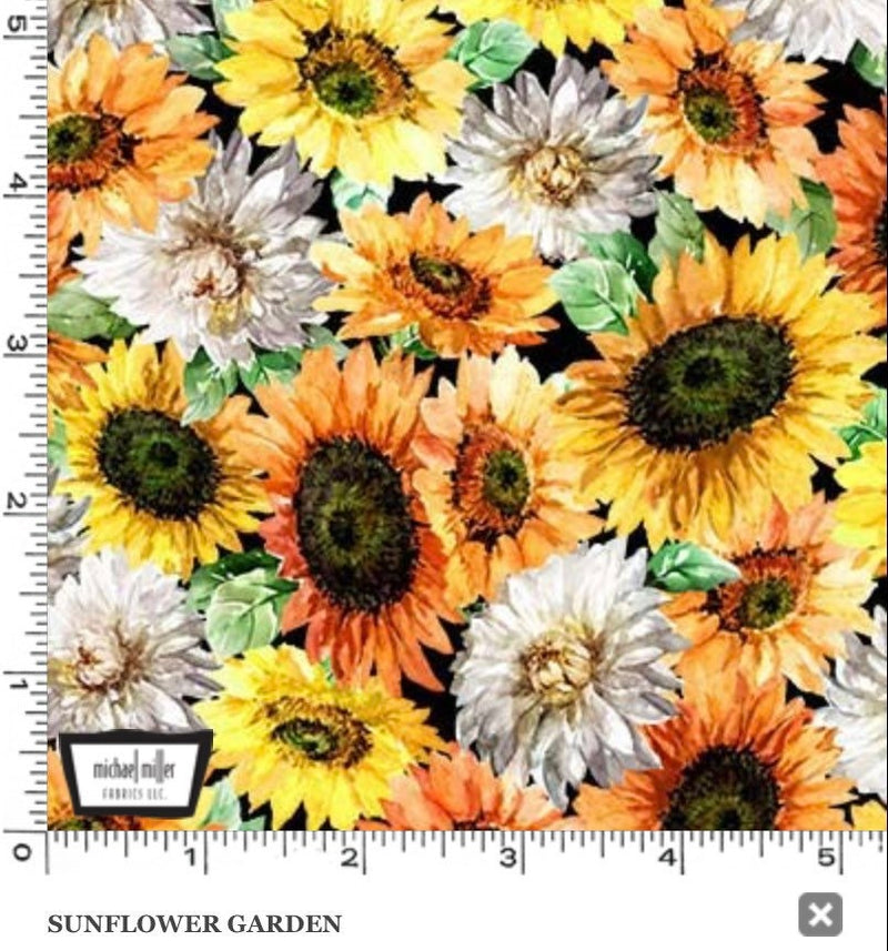 Sunflower Garden - 100% Cotton - Sunflower Festival 
