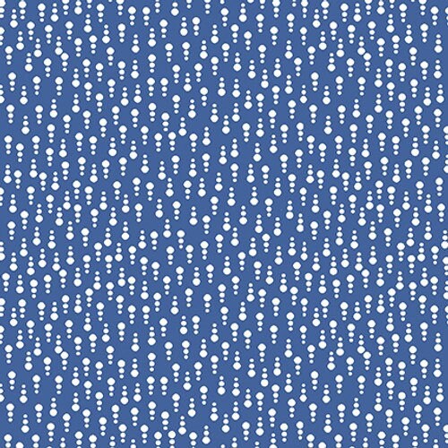 Line Dots Medium Blue - Anthem - Patriotic Fabric 