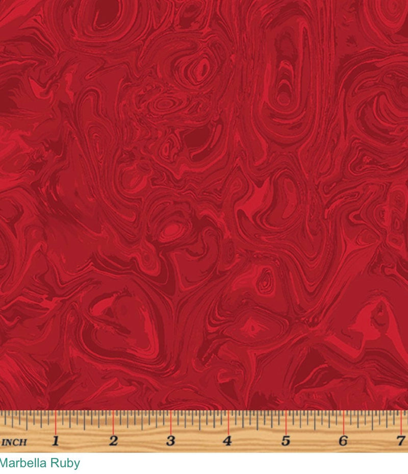 Ruby Marbella Marble by Benartex - 100% Cotton - 0171420B