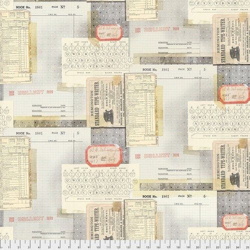 Typewriter - Eclectic Elements by Tim Holtz - Fabric By The Yard 