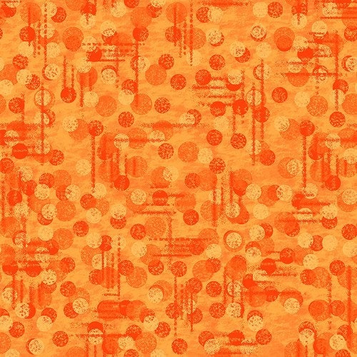 Orange Jot Dot - 100% Cotton Fabric - Blank Quilting 