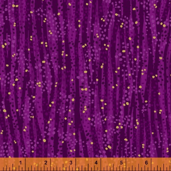 Grape Soda Dew Drop Fabric with Metallic - Purple - 100% Cotton