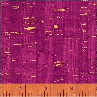Magenta Uncorked - Fabric with Metallic - 100% Cotton