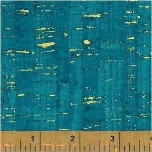 Turquoise Uncorked - Fabric with Metallic - 100% Cotton