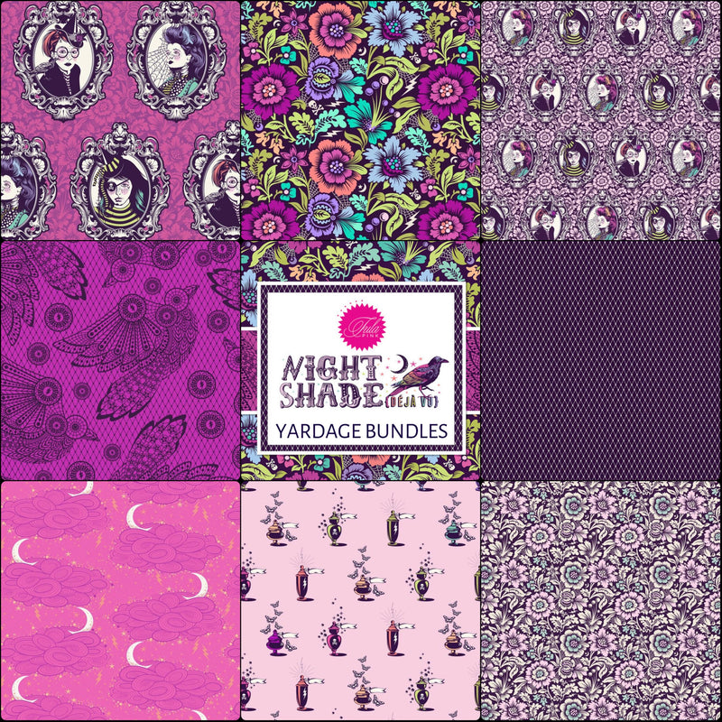 Apothecary-Nerium - Sold by the Half Yard - Nightshade Deja Vu by Tula Pink - 100% Cotton - Free Spirit Fabrics - PWTP209.NERIUM