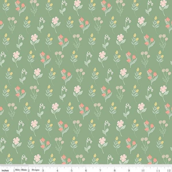 It’s a Girl Floral Sage - Echo Park Paper Co for Riley Blake Designs -  C13324