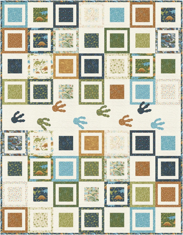 Dinosaur Steps by Pattern by Coach House Designs - Layer Cake Pattern - 56” x 72”