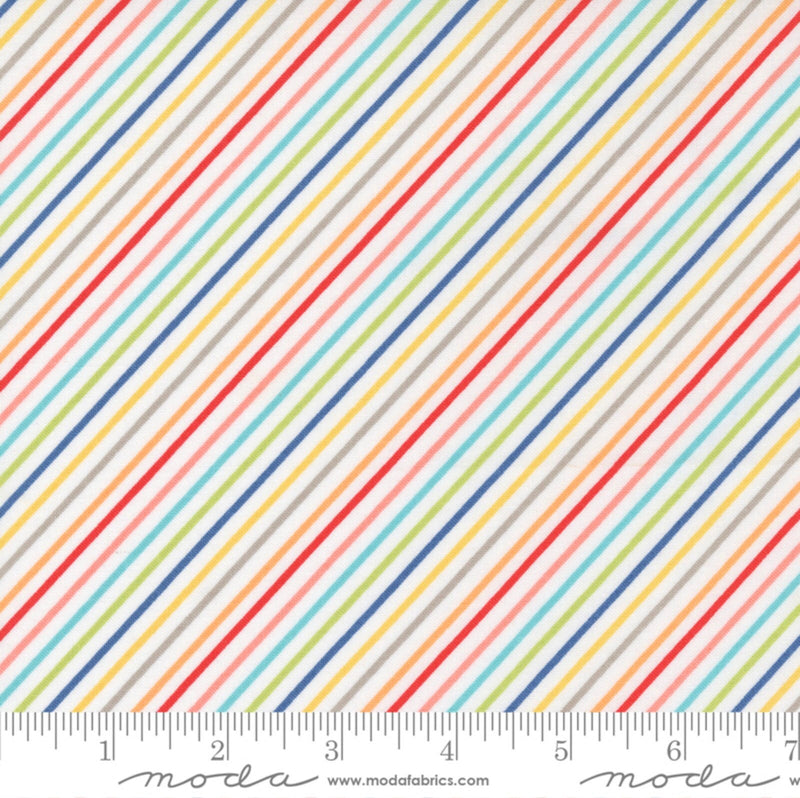 Bias Stripe Rainbow - Simply Delightful by Sherri and Chelsi for Moda Fabrics - 37646 11