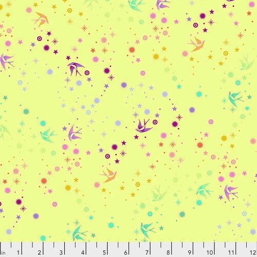 Fairy Dust Lime - True Colors by Tula Pink- 100% Cotton