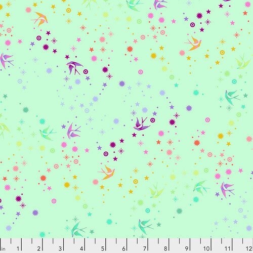 Fairy Dust Mint - True Colors by Tula Pink- 100% Cotton