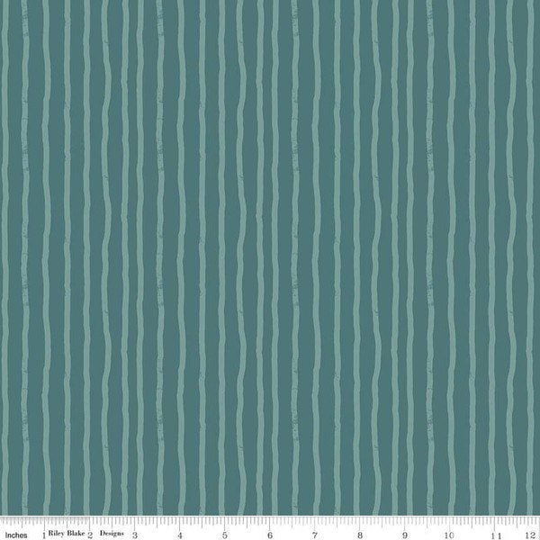 Roar Stripe in Teal - Citrus and Mint for Riley Blake Designs - 100% Cotton