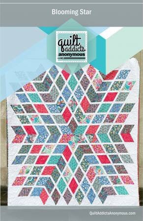 Blooming Star - 68 3/4” x 77” Quilt Addicts Anonymous - Stephanie Soebbing