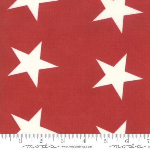 Star Bunting Red 108” Quilt Backing Fabric - Minick & Simpson for Moda Fabrics - 100% Cotton