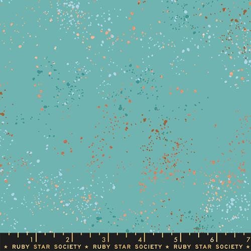 Speckled 108” Turquoise Quilt Backing - Ruby Star Society - Sold By Half Yard