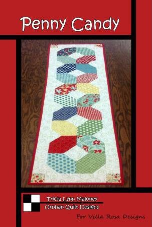 Penny Candy Table Runner Pattern - Postcard Pattern - Orphan Quilt Designs - Villa Rosa Designs - Charm Pack Quilt Pattern - VRDOQ003