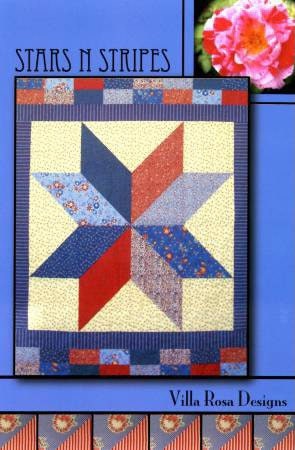 Stars N Stripes Quilt Pattern - Postcard Pattern - Pat Fryer - Villa Rosa Designs - Fat Quarter Quilt Pattern - VRD268512