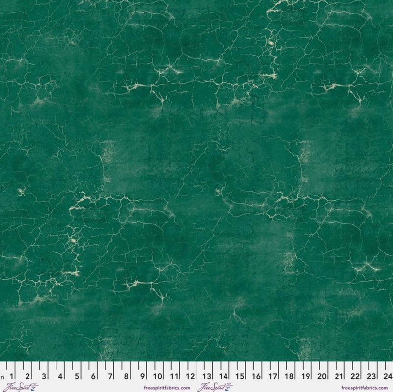 Aventurine Cracked Shadow - Tim Holtz - 100% Cotton - Emerald Green - Free Spirit Fabrics - PWTH128.AVENTURINE