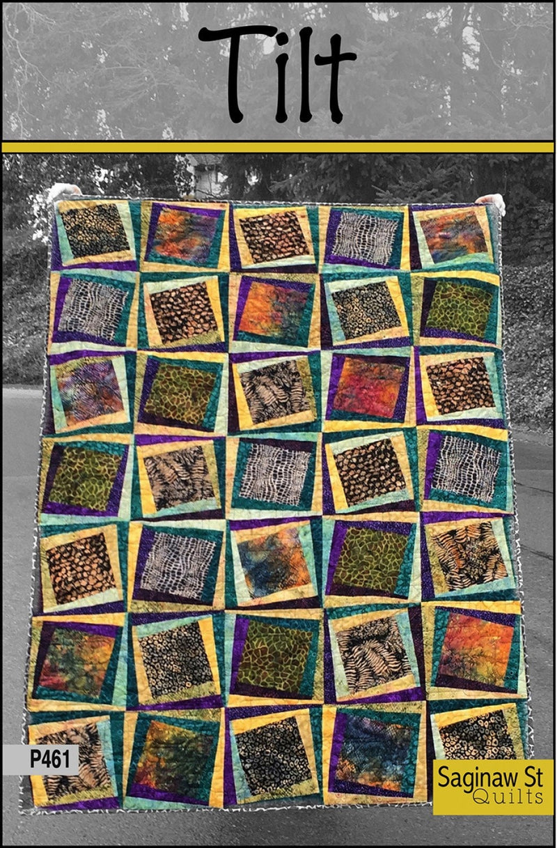 Tilt Quilt Pattern - Paper Pattern - Saginaw St Quilts - SSQP461