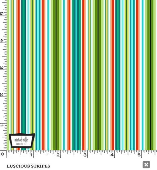 Luscious Stripes - Multi - 100% Cotton - Michael Miller Fabrics - CX10839-MULT-D