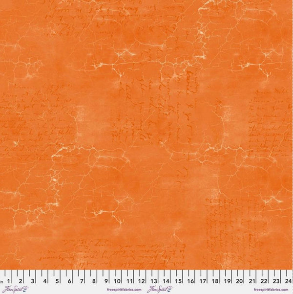 Carnelian Cracked Shadow - Tim Holtz - 100% Cotton - Orange - Free Spirit Fabrics - PWTH128.CARNELIAN