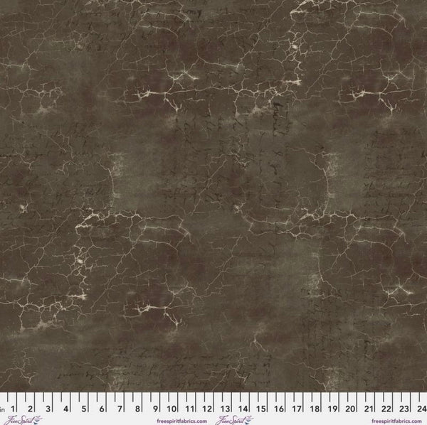 Granite Cracked Shadow - Tim Holtz - 100% Cotton - Charcoal - Free Spirit Fabrics - PWTH128.GRANITE
