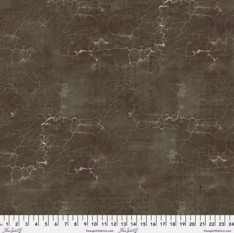 Granite Cracked Shadow - Tim Holtz - 100% Cotton - Charcoal - Free Spirit Fabrics - PWTH128.GRANITE