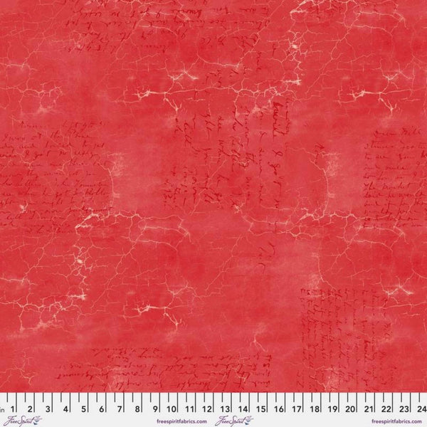 Jasper Cracked Shadow - Tim Holtz - 100% Cotton - Watermelon Red - Free Spirit Fabrics - PWTH128.Jasper