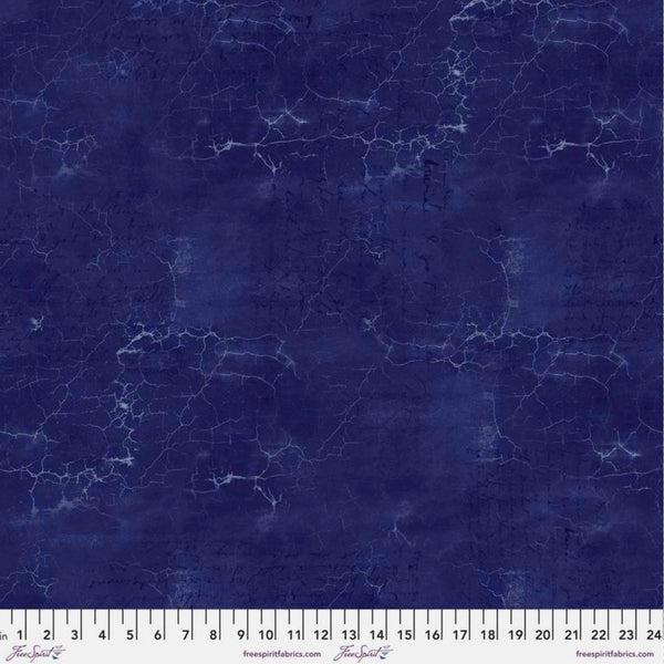 Lapis Cracked Shadow - Tim Holtz - 100% Cotton - Lapis Blue - Free Spirit Fabrics - PWTH128.LAPIS