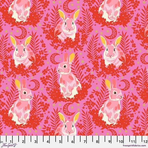 Hop To It in Blossom PREORDER - Besties by Tula Pink - 100% Cotton - Ship Date OCTOBER 2023 - Free Spirit Fabrics - PWTP215.BLOSSOM
