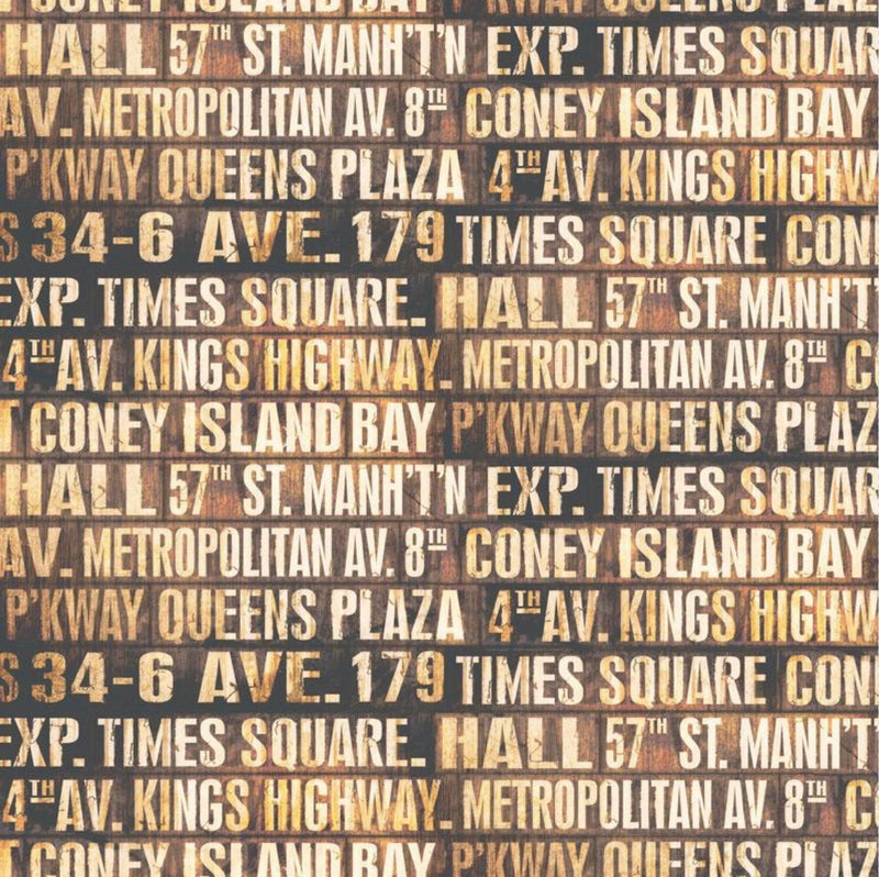 Subway Signs Canvas - Embark by Tim Holtz - Sold by the Half Yard - 100% Cotton - CCTH005.NEUTRAL