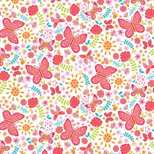 Butterflies Allover - Sunshine Garden - 100% Cotton - StudioE - 6697-2