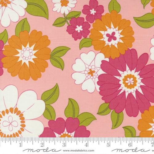 Blooming Blossoms Bubblegum - Flower Power by Maureen McCormick - Moda Fabrics - 100% Cotton - 33710 12