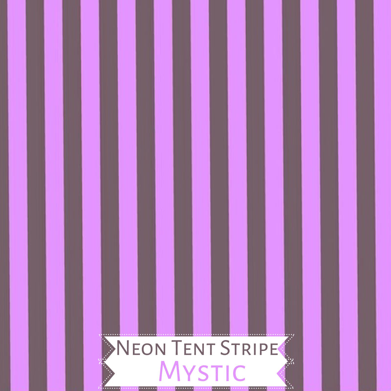 Mystic Neon Tent Stripe - Tula Pink True Colors - 100% Cotton - Free Spirit Fabrics - PWTP069.MYSTIC
