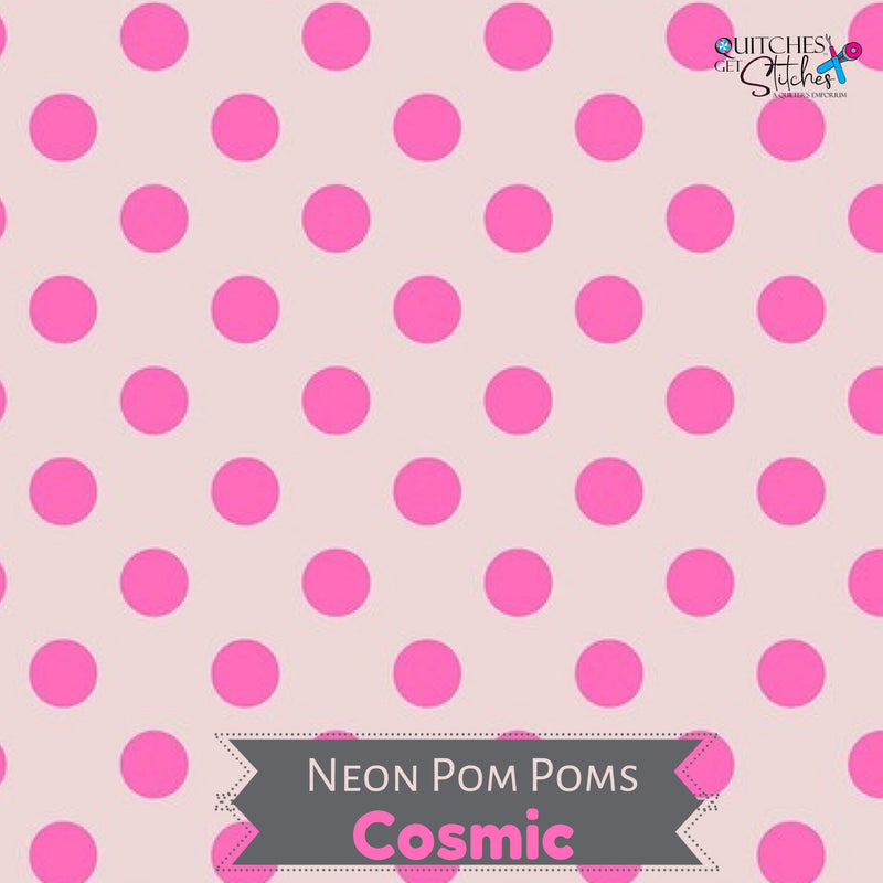 Cosmic Neon Pom Pom - Tula Pink True Colors - 100% Cotton - Free Spirit Fabrics - PWTP157.COSMIC