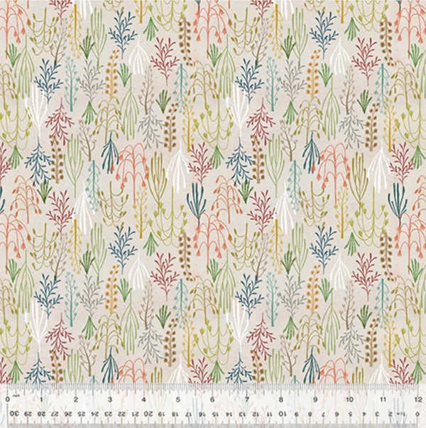 Prehistoric Plants Linen - Age of the Dinosaurs by Katherine Quinn for Windham Fabrics - 100% Cotton - 53556D-2