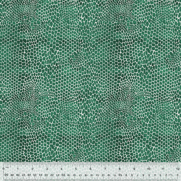 Dinosaur Scales Teal - Age of the Dinosaurs by Katherine Quinn for Windham Fabrics - 100% Cotton - 53558D-3