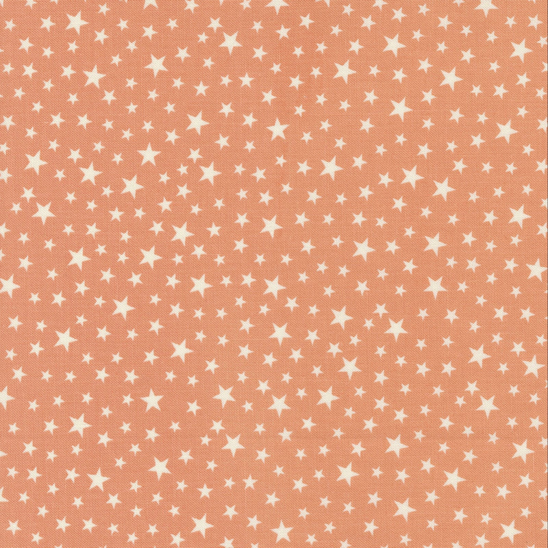 Owl O Ween Stars in Pumpkin Orange - Urban Chiks for Moda Fabrics - 100% Cotton - 31196 13