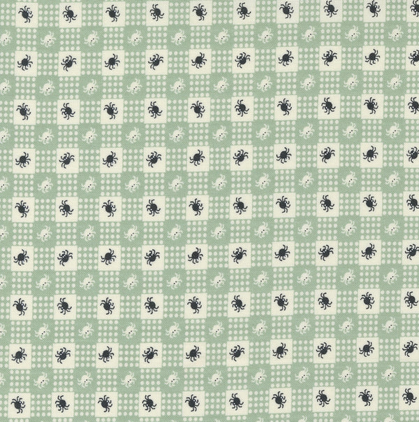 Owl O Ween Spider Gingham in Gobblin - Urban Chiks for Moda Fabrics - 100% Cotton - 31194 15