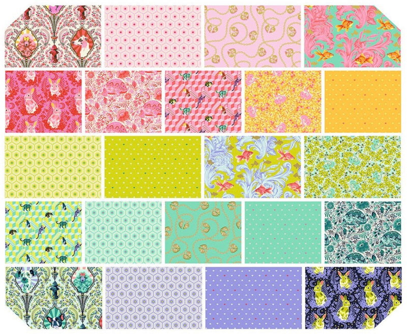 Unconditional Love in Bluebell PREORDER - Besties Tula Pink - 100% Cotton - Ship Date OCTOBER 2023 - Free Spirit Fabrics - PWTP221.BLUEBELL