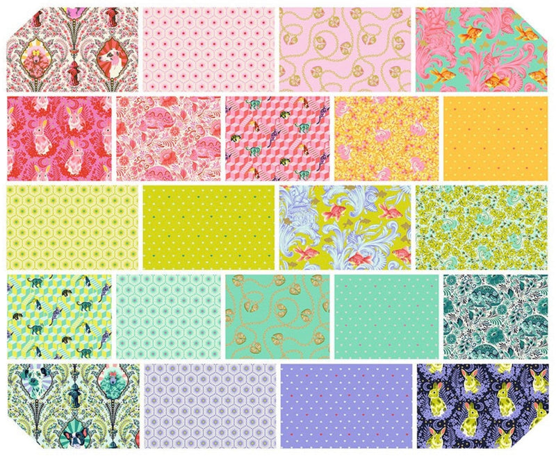 Hop To It in Blossom PREORDER - Besties by Tula Pink - 100% Cotton - Ship Date OCTOBER 2023 - Free Spirit Fabrics - PWTP215.BLOSSOM