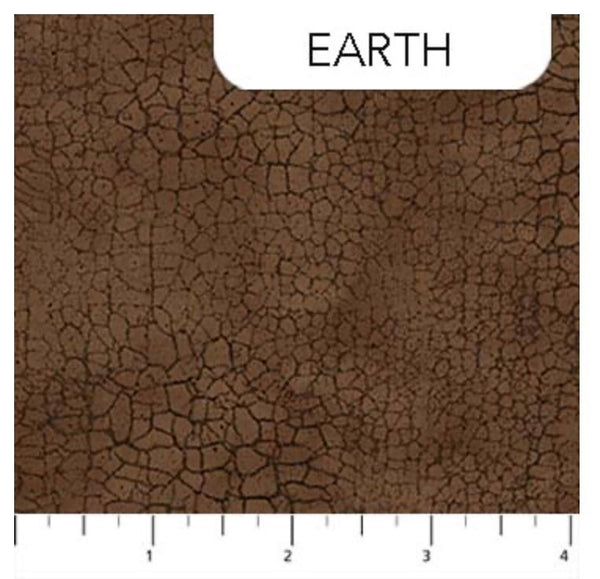 Earth Crackle Quilting Cotton - Brown - Northcott Fabrics - 100% Cotton - 9045-36